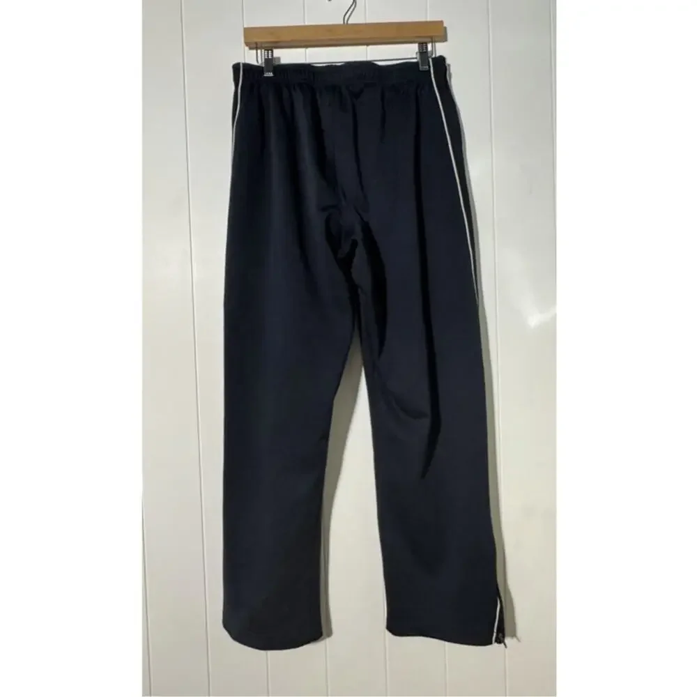 Champion Medium Mens Athletic Pants Blue White Stripe Drawstring